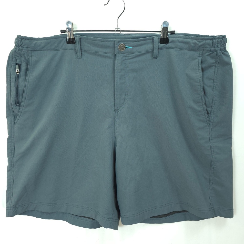 Free Fly Hybrid Shorts Mens 3XL Bamboo Charcoal Stretch Slate Blue Gorpcore